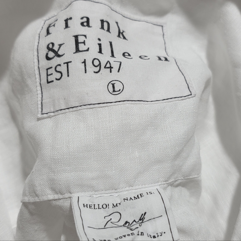 Frank & Eileen Rory Maxi Shirtdress in White Size Large - Picture 4 of 4